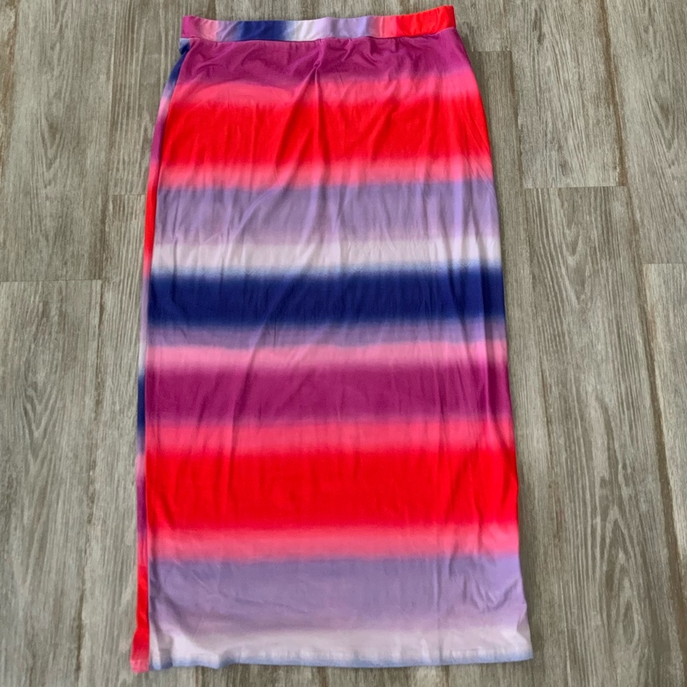 Rebdolls Multicolor Striped Pencil Skirt